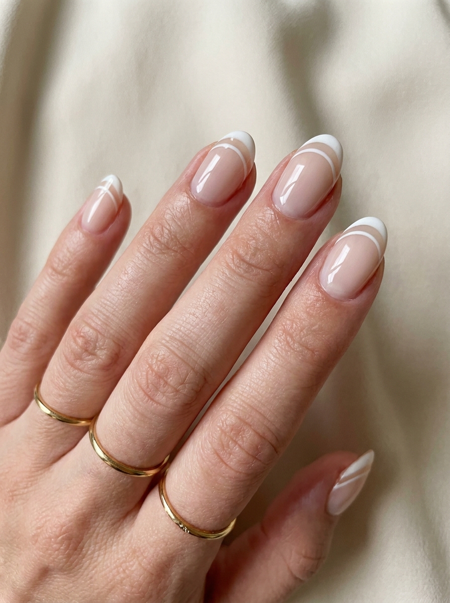 Milky French mit Double Line als Milky French Nägel Inspiration 2026